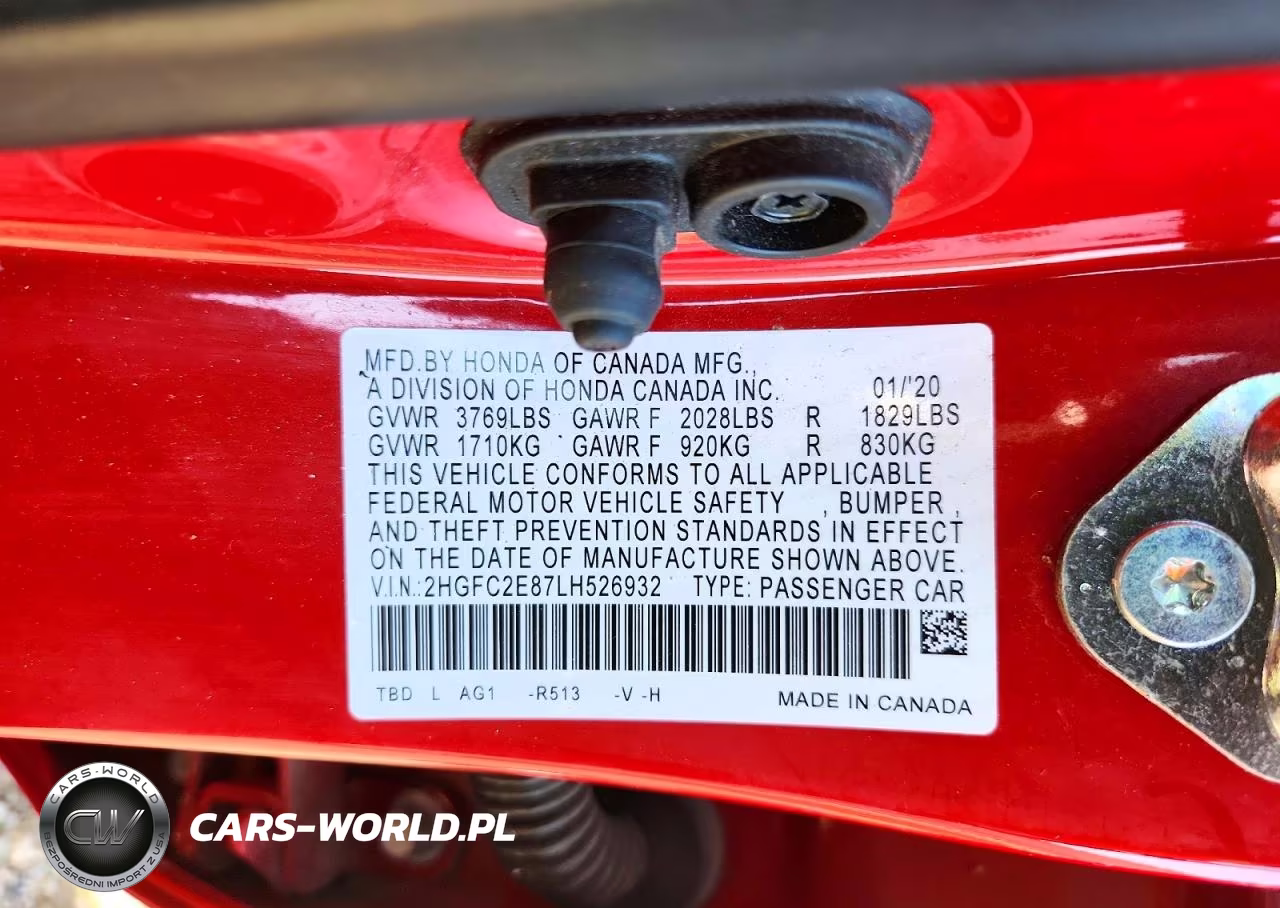 2020 Honda Civic Sport VIN:2HGFC2E87LH526932 - 12