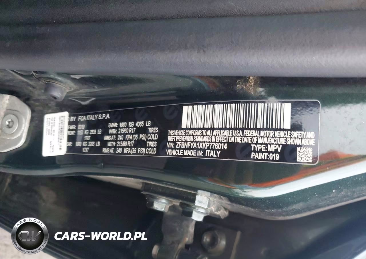 2019 Fiat 500X Pop VIN:ZFBNFYA1XKP776014 - 12