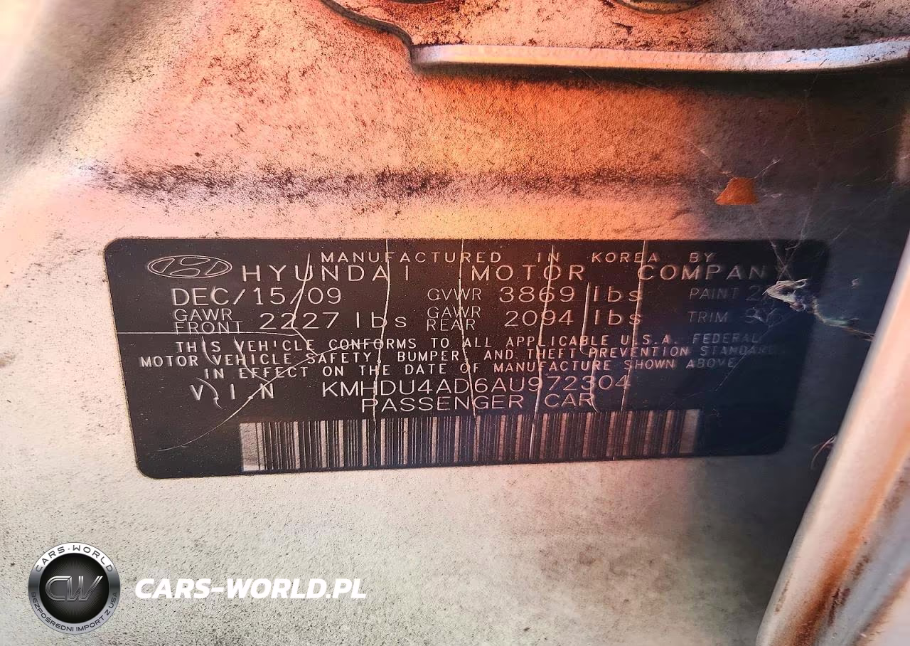 2010 Hyundai Elantra Gls VIN:KMHDU4AD6AU972304 - 12