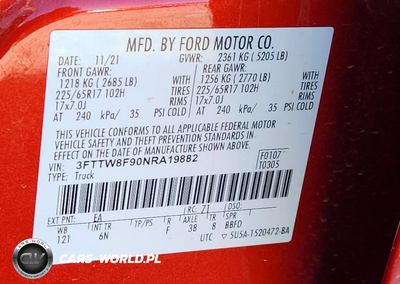 2022 Ford Maverick Xl VIN:3FTTW8F90NRA19882 - 12