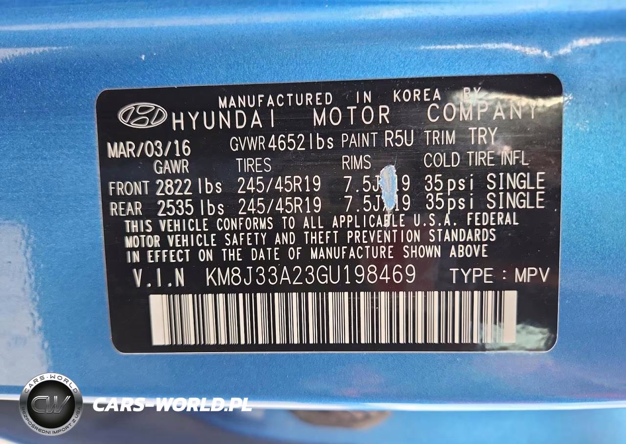2016 Hyundai Tucson Limited VIN:KM8J33A23GU198469 - 13