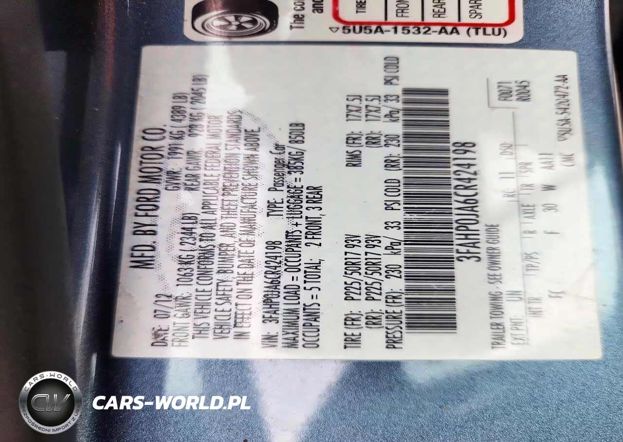 2012 Ford Fusion Sel VIN:3FAHP0JA6CR424198 - 12