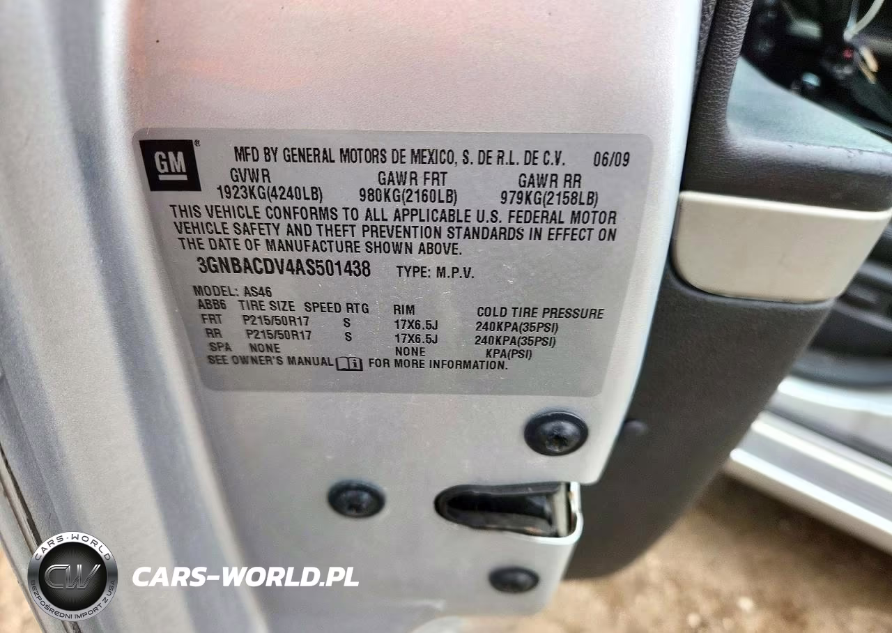 2010 Chevrolet Hhr Lt VIN:3GNBACDV4AS501438 - 13