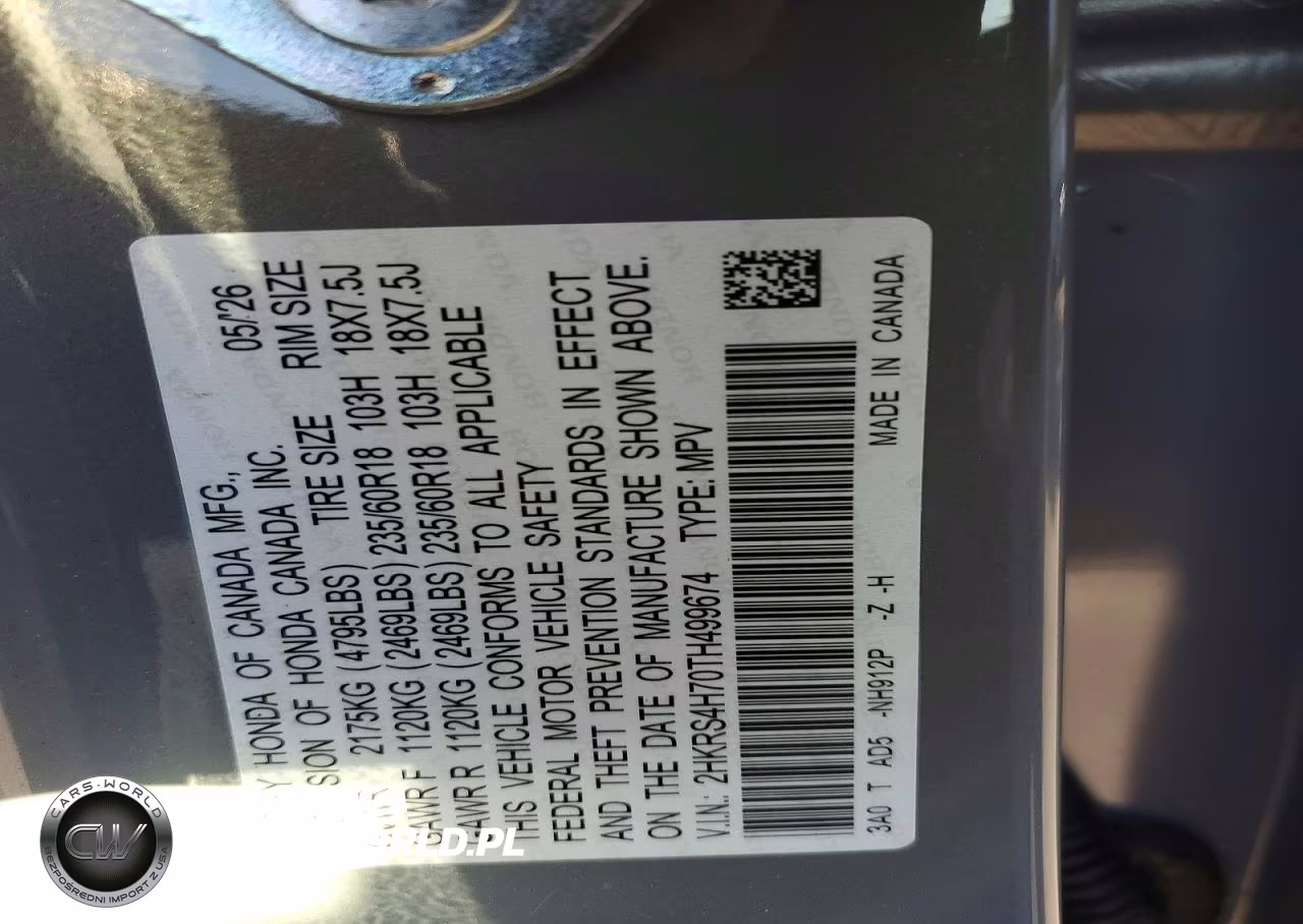 2026 Honda Cr-V Exl VIN:2HKRS4H70TH499674 - 13