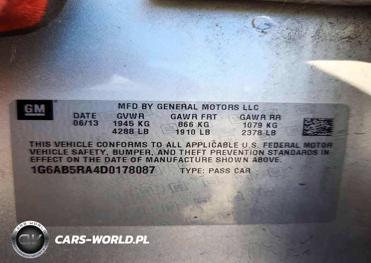 2013 Cadillac Ats Luxury VIN:1G6AB5RA4D0178087 - 12