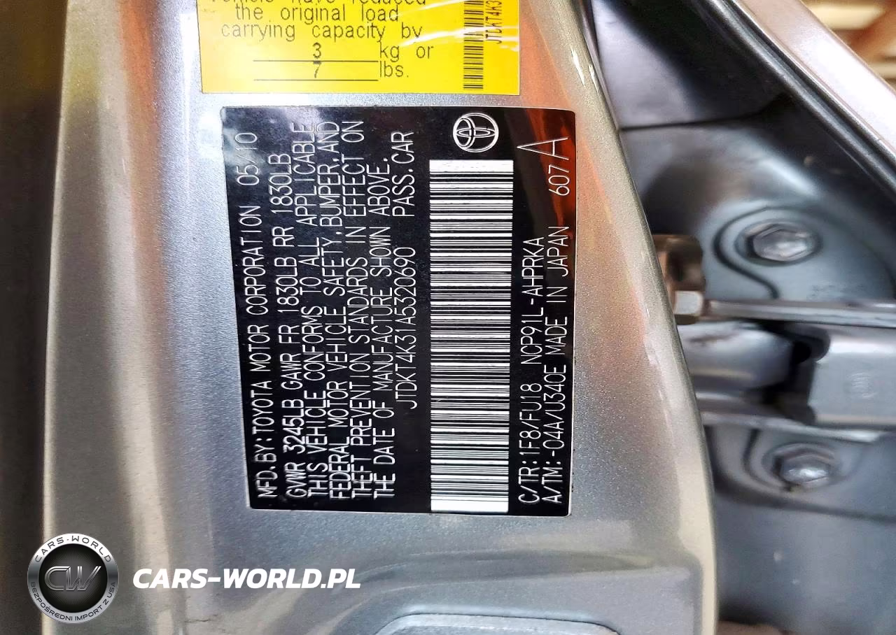 2010 Toyota Yaris Base VIN:JTDKT4K31A5320690 - 12