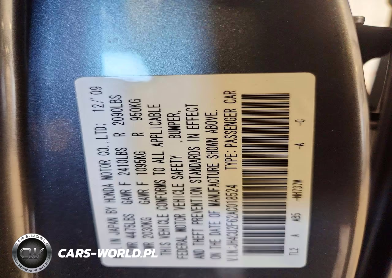 2010 Acura Tsx VIN:JH4CU2F62AC018524 - 12