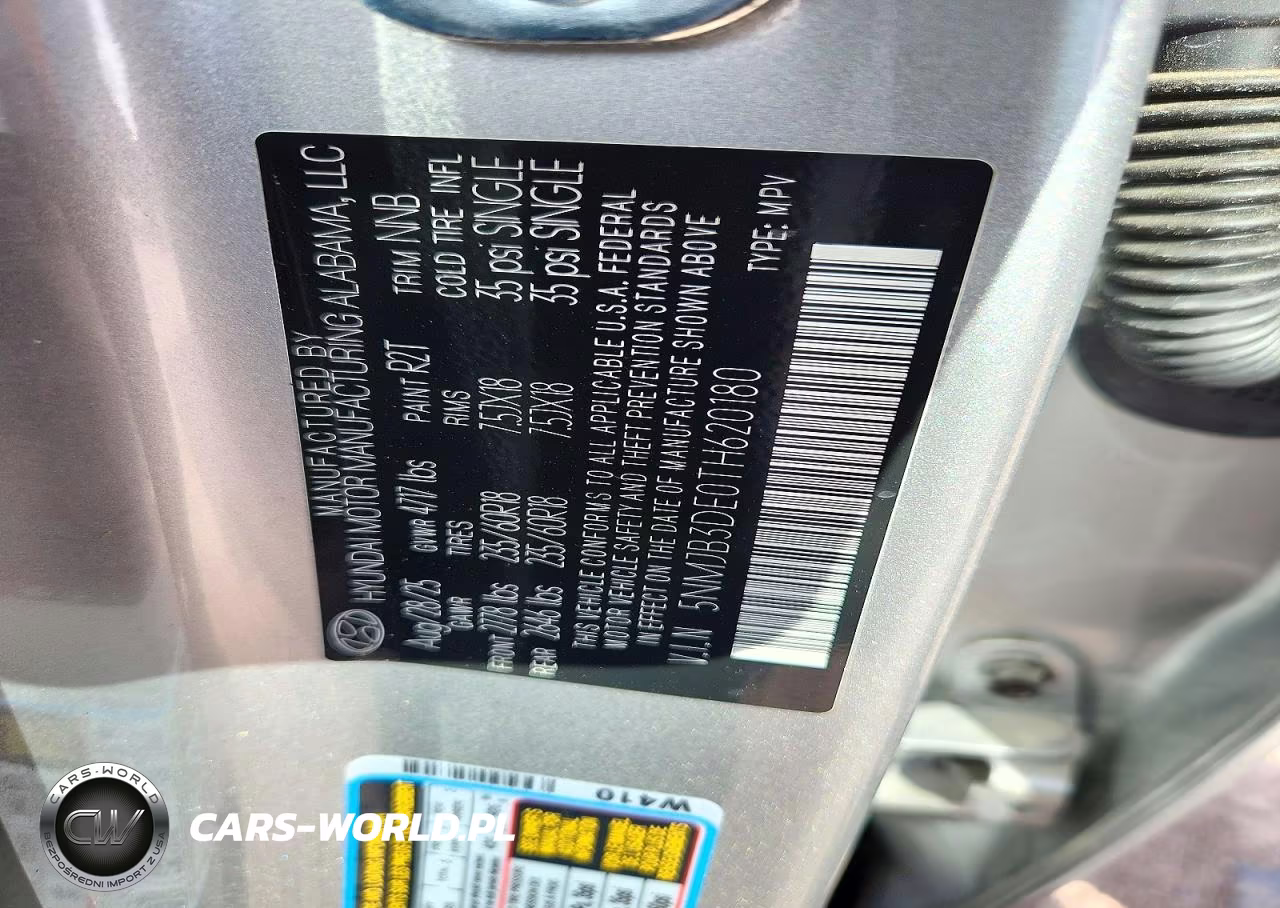 2026 Hyundai Tucson Sel VIN:5NMJB3DE0TH620180 - 13