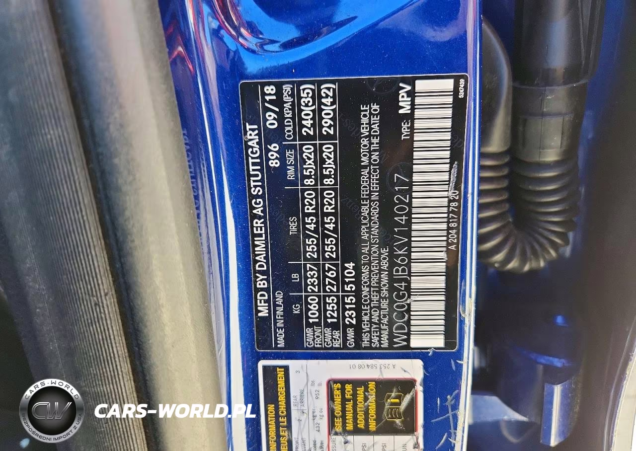 2019 Mercedes-Benz Glc 300 VIN:WDC0G4JB6KV140217 - 13