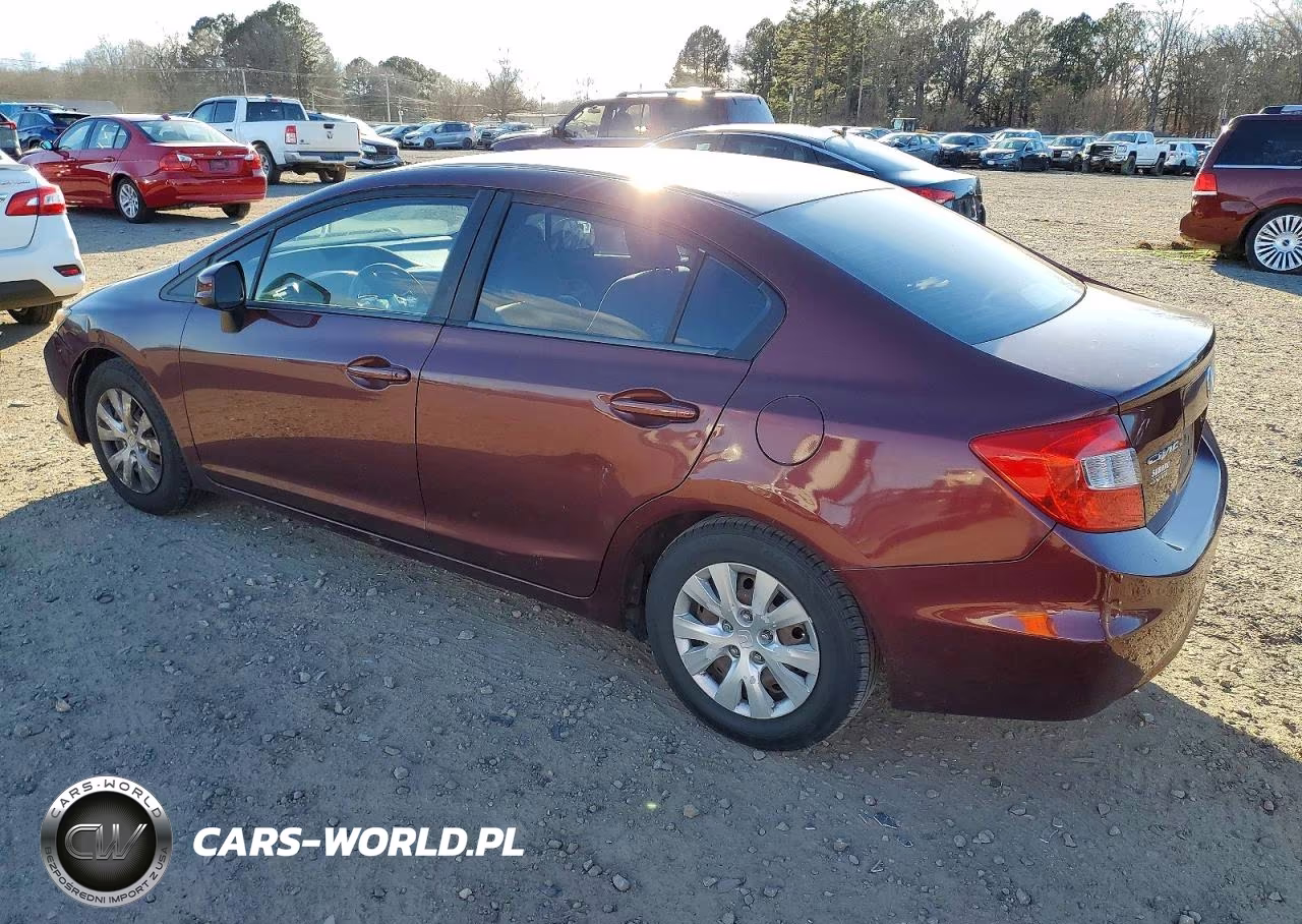 2012 Honda Civic Lx VIN:19XFB2F55CE077896 - 2
