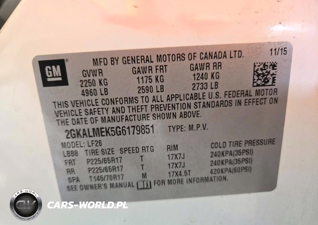 2016 GMC Terrain Sle VIN:2GKALMEK5G6179851 - 13