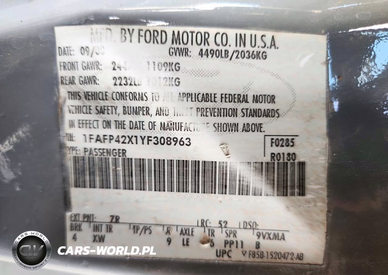 2000 Ford Mustang Gt VIN:1FAFP42X1YF308963 - 13
