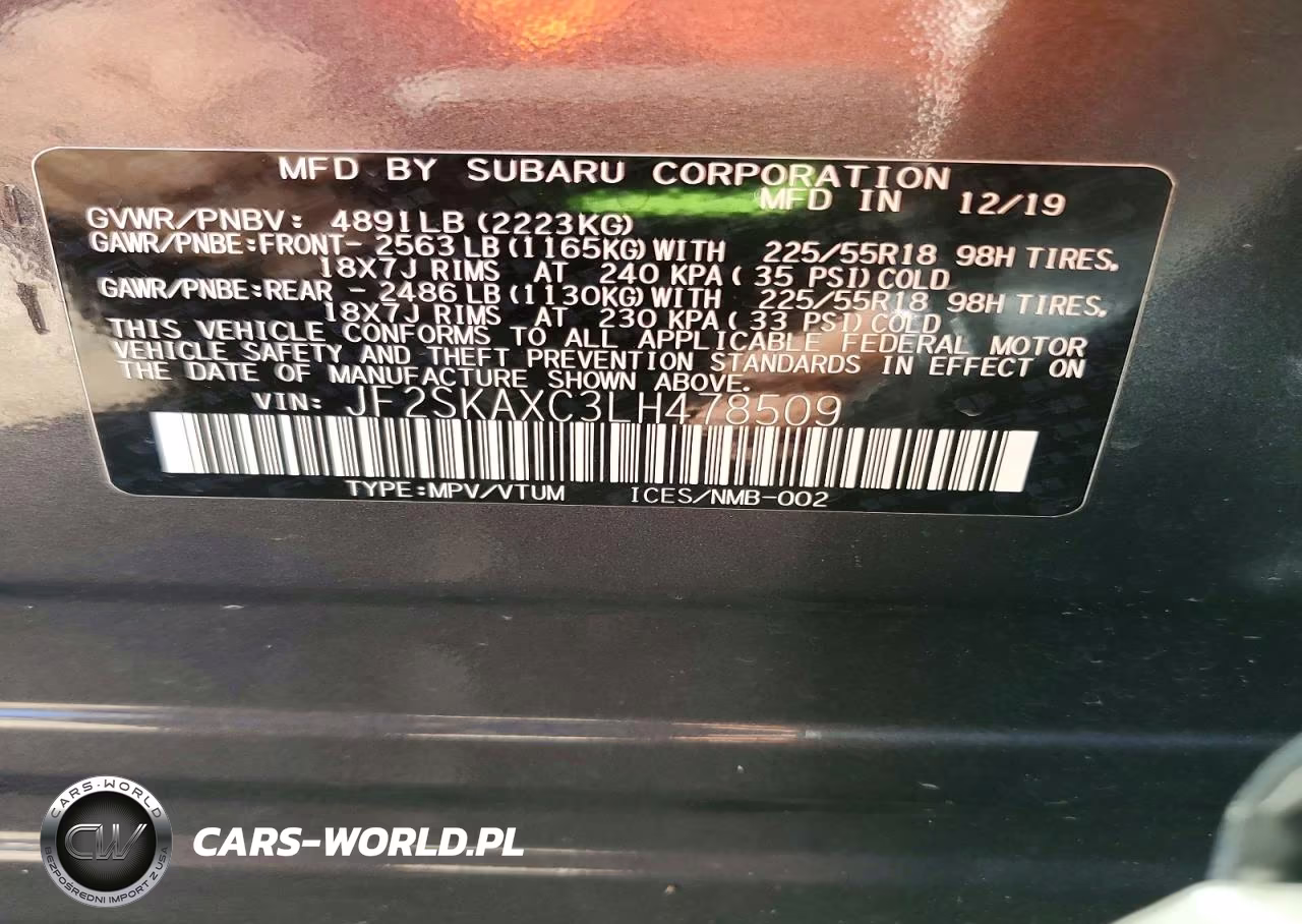 2020 Subaru Forester Touring VIN:JF2SKAXC3LH478509 - 14