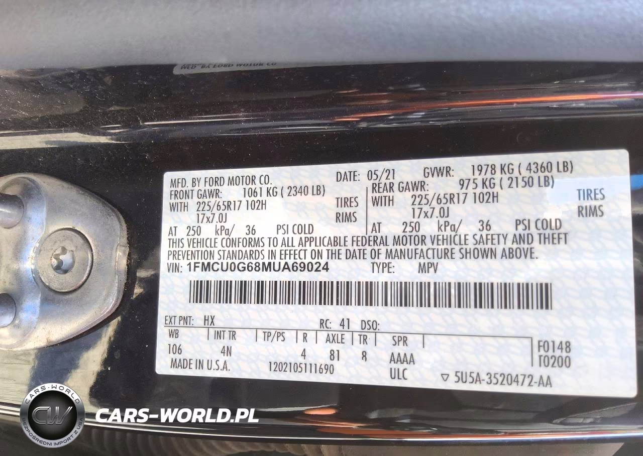 2021 Ford Escape Se VIN:1FMCU0G68MUA69024 - 13