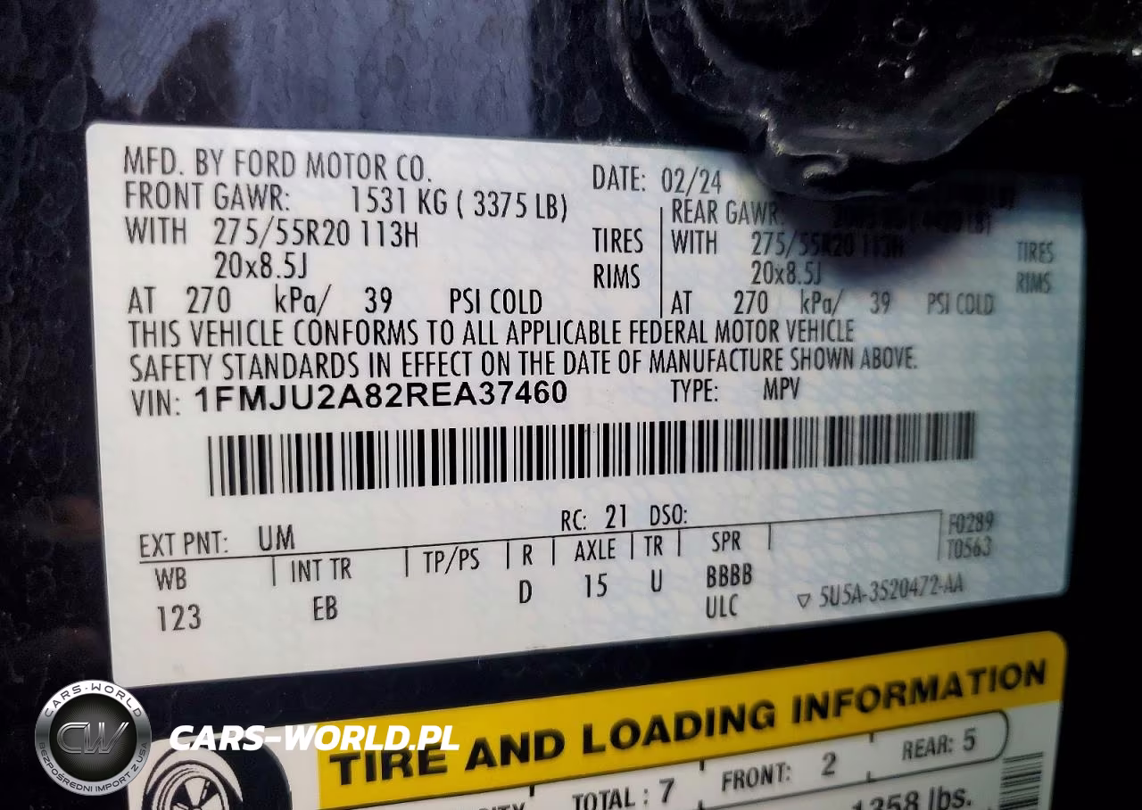 2024 Ford Expedition Limited VIN:1FMJU2A82REA37460 - 14