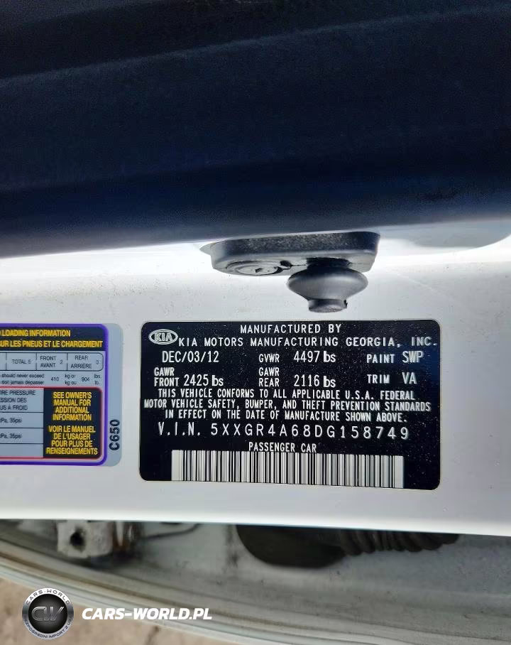2013 Kia Optima Sx VIN:5XXGR4A68DG158749 - 12