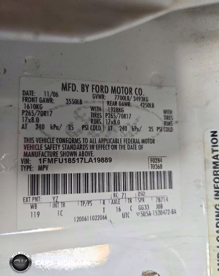 2007 Ford Expedition Eddie Bauer VIN:1FMFU18517LA19889 - 13