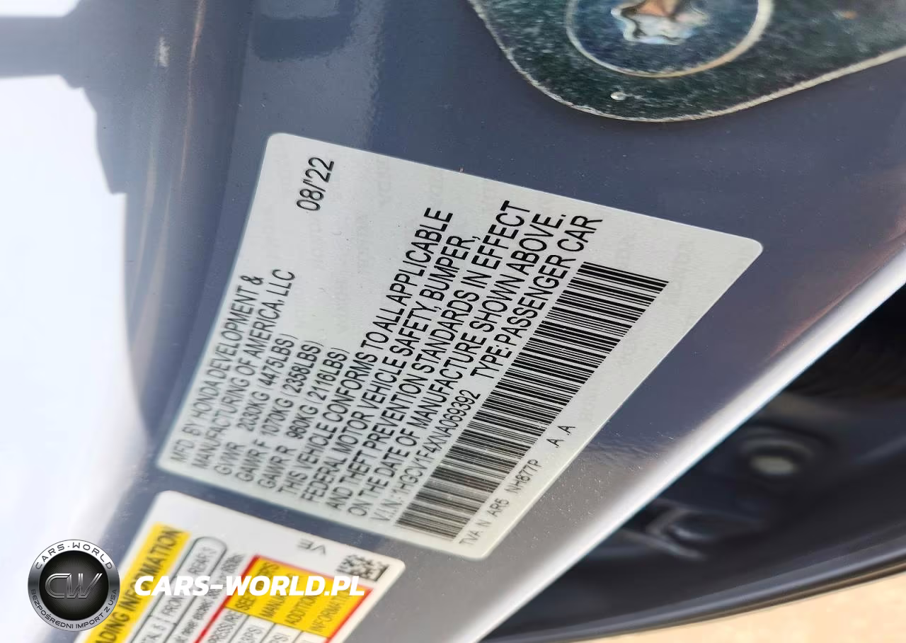2022 Honda Accord Sport Se VIN:1HGCV1F4XNA069392 - 13