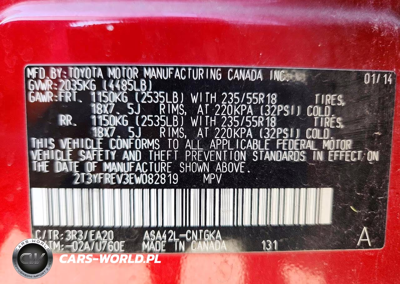 2014 Toyota Rav4 Limited VIN:2T3YFREV3EW082819 - 13
