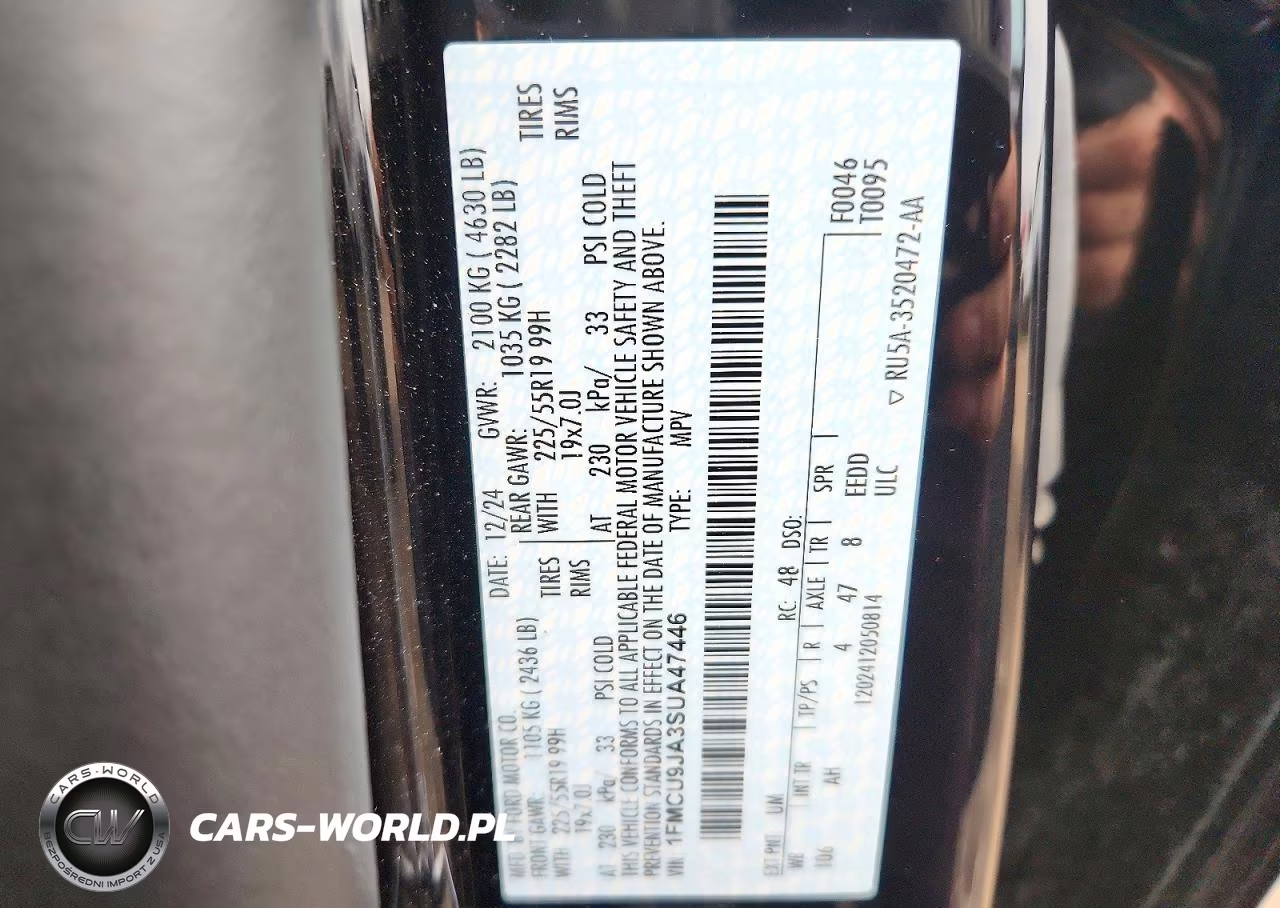 2025 Ford Escape Platinum VIN:1FMCU9JA3SUA47446 - 12