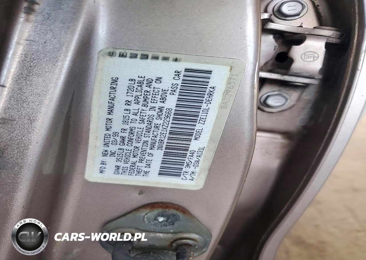 1999 Toyota Corolla Ve VIN:1NXBR12E1XZ229668 - 12