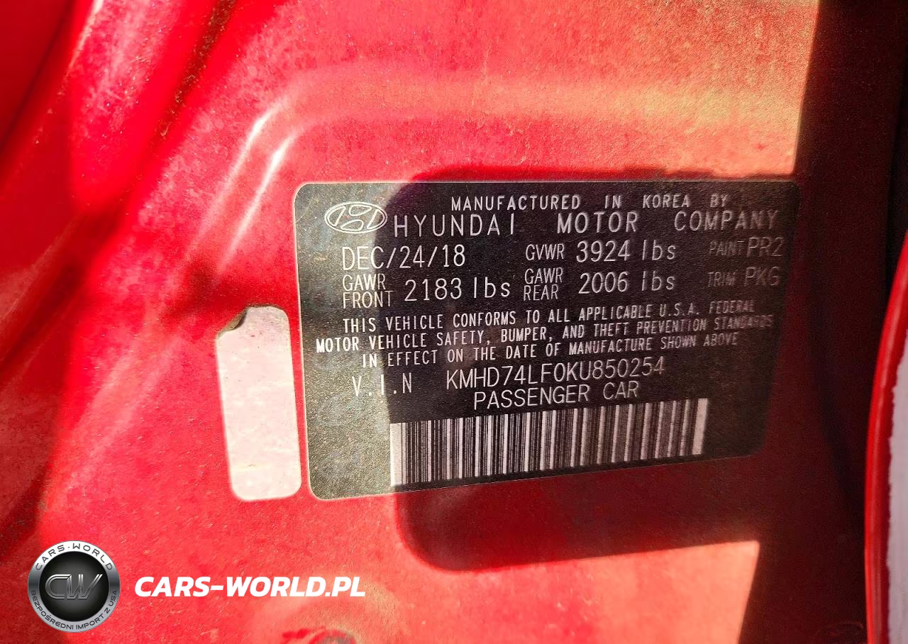 2019 Hyundai Elantra Se VIN:KMHD74LF0KU850254 - 13