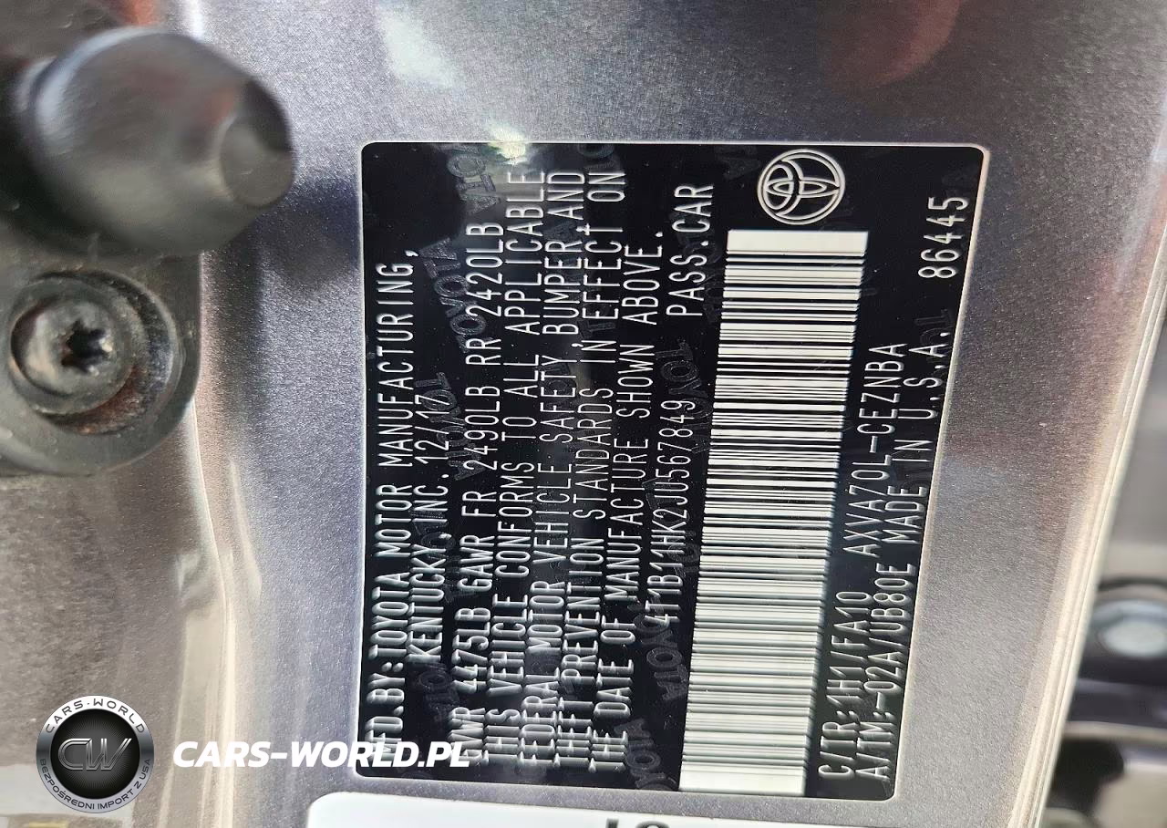 2018 Toyota Camry Le VIN:4T1B11HK2JU567849 - 12