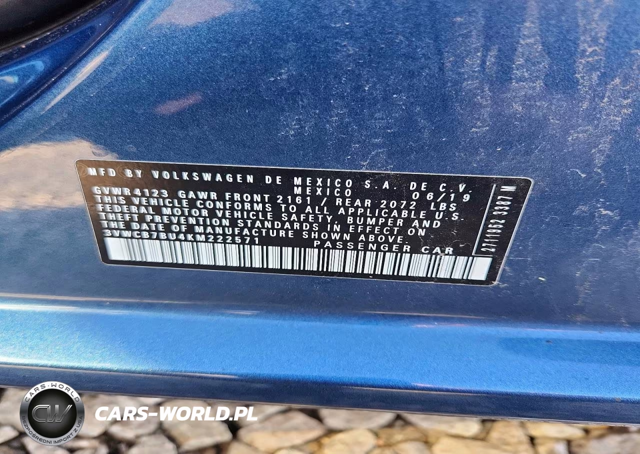 2019 Volkswagen Jetta S VIN:3VWCB7BU4KM222571 - 12