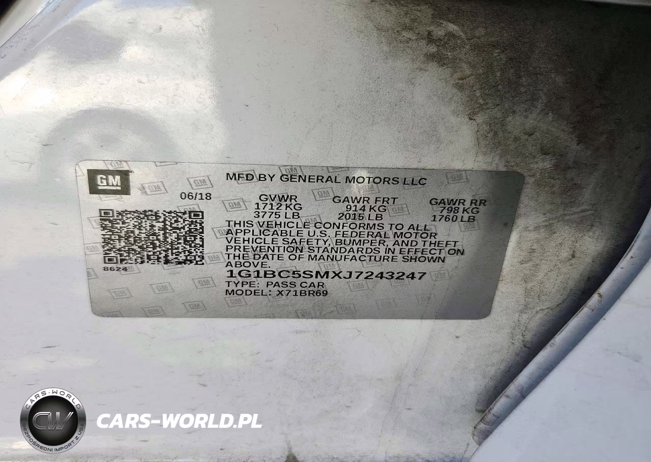 2018 Chevrolet Cruze Ls VIN:1G1BC5SMXJ7243247 - 12