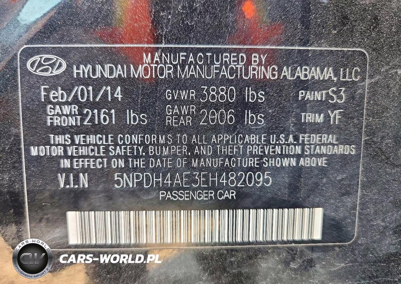 2014 Hyundai Elantra Limited VIN:5NPDH4AE3EH482095 - 12