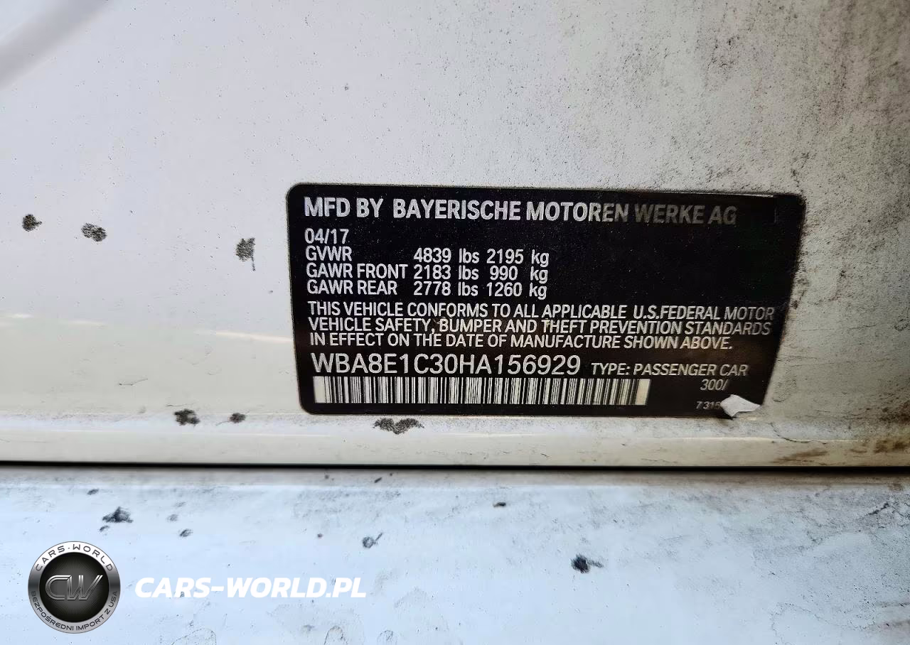 2017 BMW 330E 330Xe VIN:WBA8E1C30HA156929 - 12