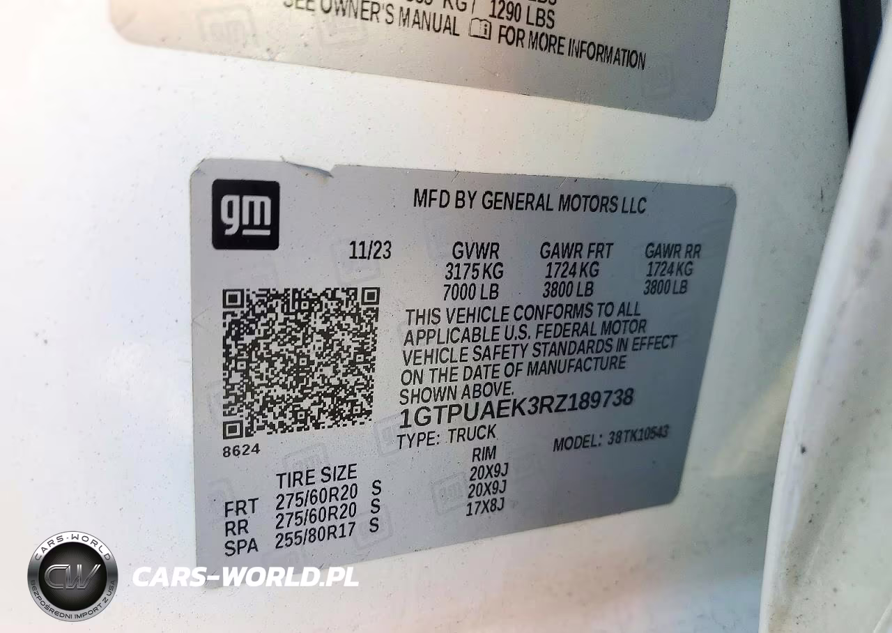 2024 GMC Sierra K1500 VIN:1GTPUAEK3RZ189738 - 12