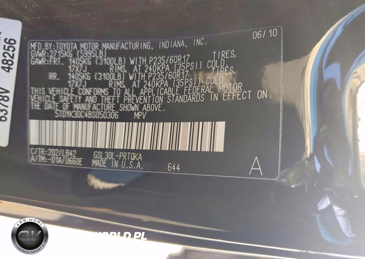 2011 Toyota Sienna Se Premium 8-Passenger VIN:5TDYK3DC4BS050306 - 13