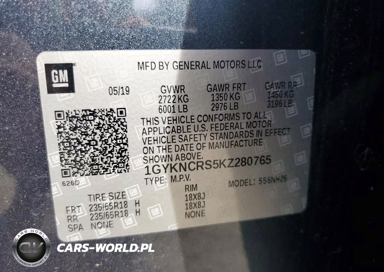 2019 Cadillac Xt5 Luxury VIN:1GYKNCRS5KZ280765 - 13