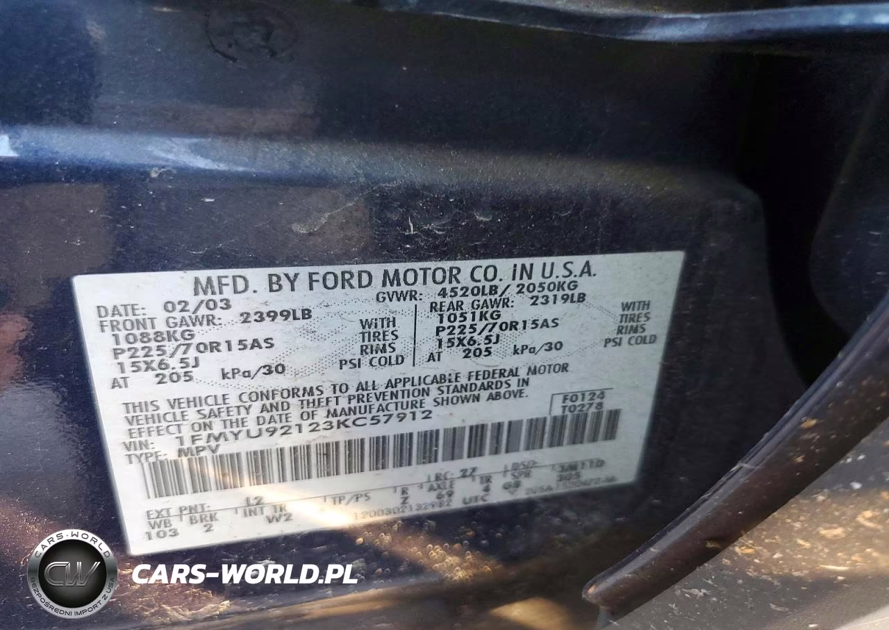 2003 Ford Escape Xls VIN:1FMYU92123KC57912 - 13