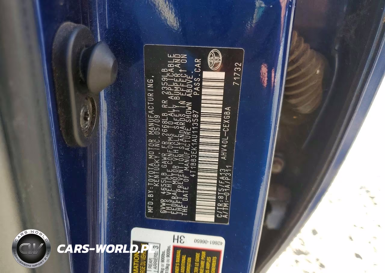 2010 Toyota Camry Hybrid VIN:4T1BB3EK1AU113587 - 12
