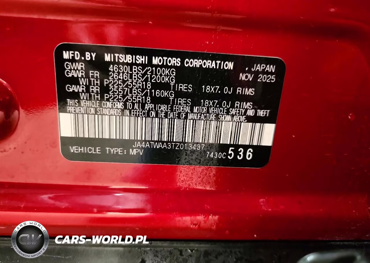 2026 Mitsubishi Eclipse Cross Se VIN:JA4ATWAA3TZ013437 - 14