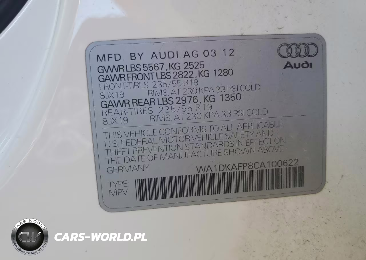 2012 Audi Q5 Premium Plus VIN:WA1DKAFP8CA100622 - 13