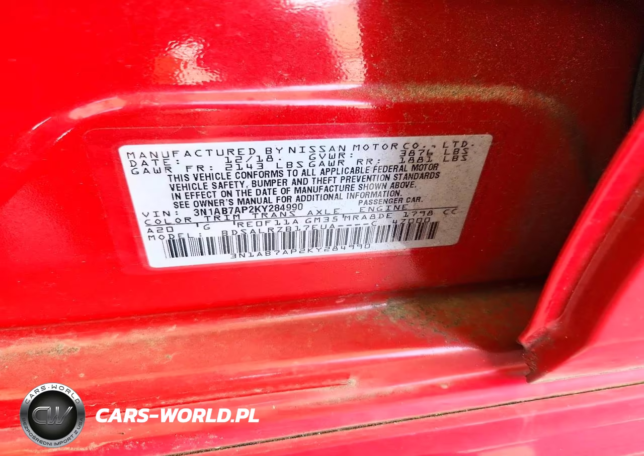 2019 Nissan Sentra Sr VIN:3N1AB7AP2KY284990 - 12