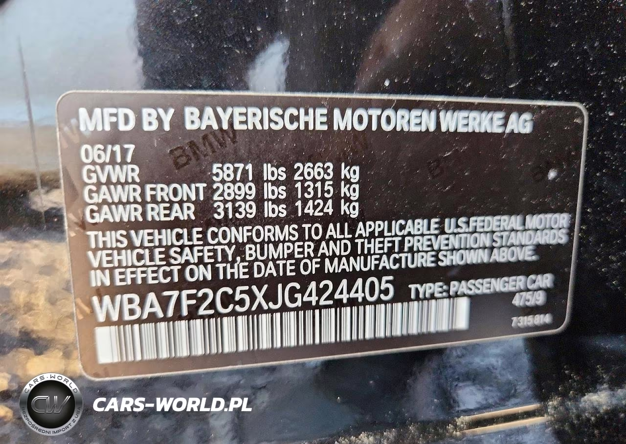 2018 BMW 750 Xi VIN:WBA7F2C5XJG424405 - 12