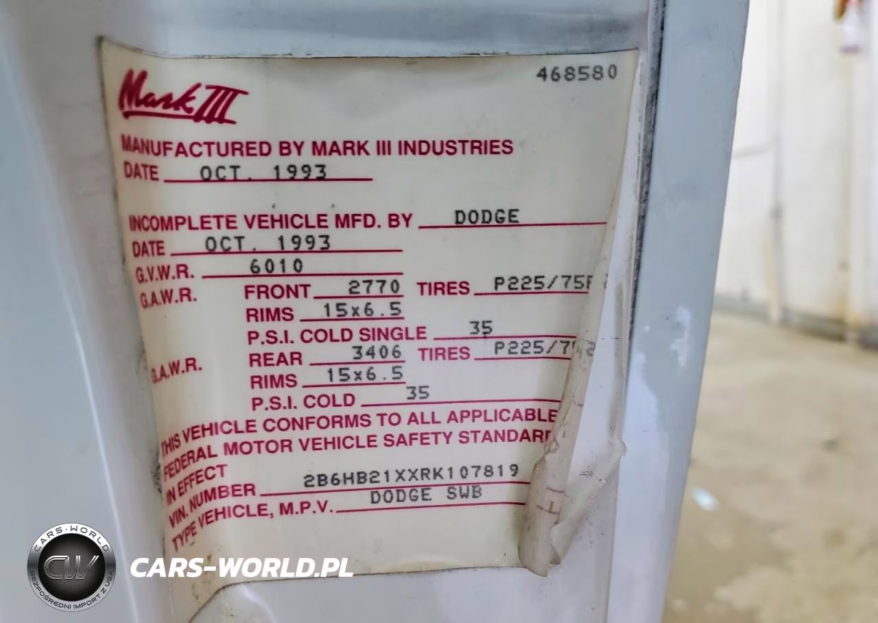 1994 Dodge Ram Van B250 VIN:2B6HB21XXRK107819 - 13