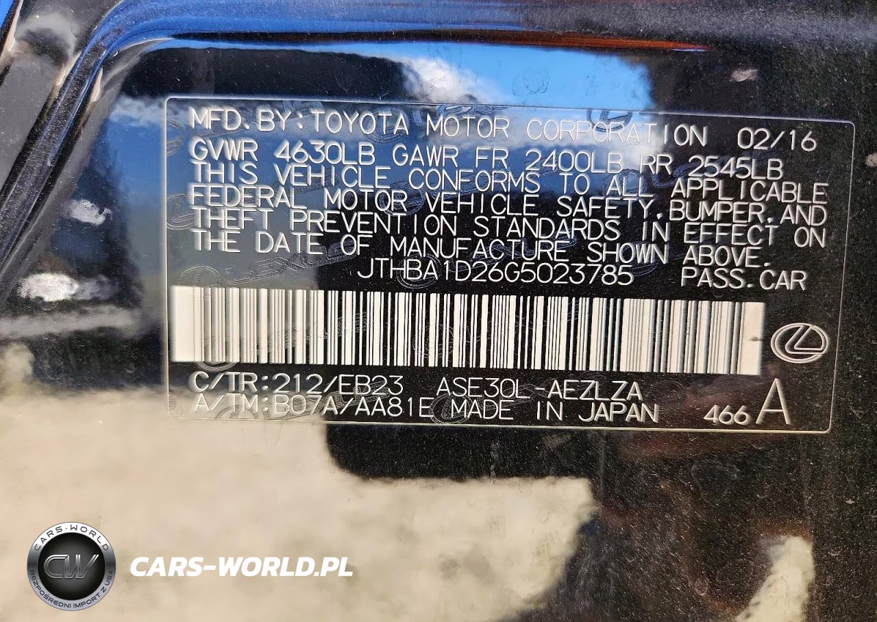 2016 Lexus Is 200T VIN:JTHBA1D26G5023785 - 13