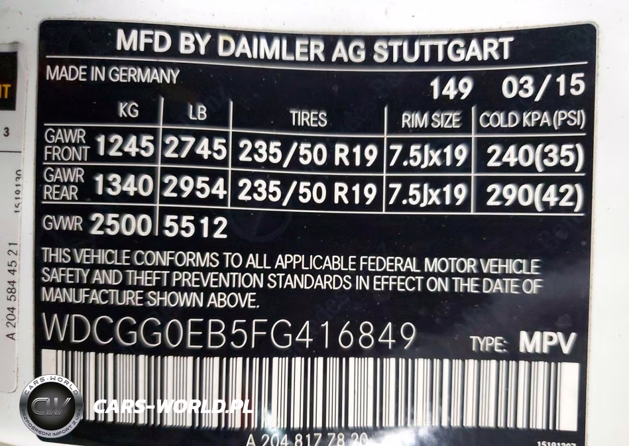 2015 Mercedes-Benz Glk 250 Bluetec VIN:WDCGG0EB5FG416849 - 13