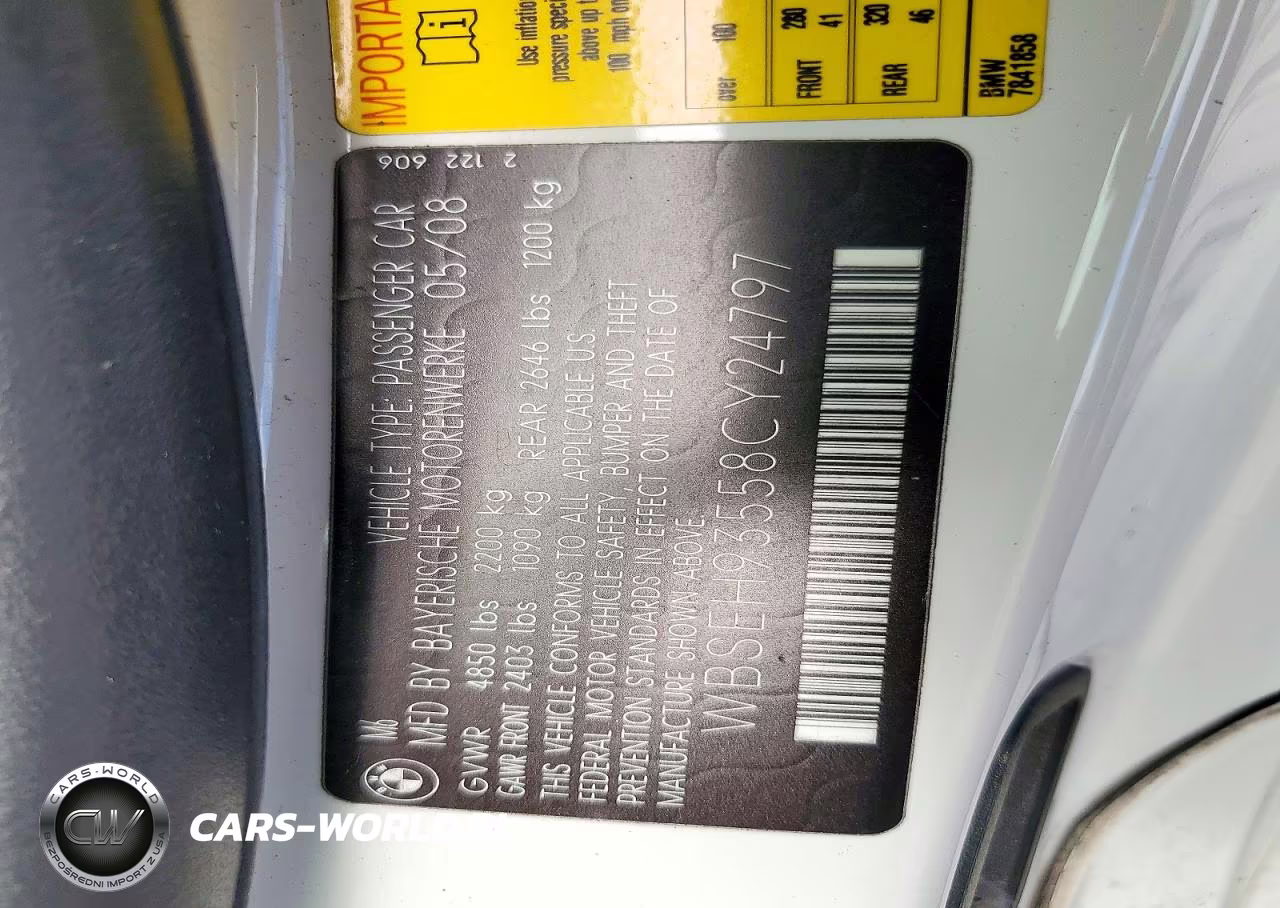 2008 BMW M6  VIN:WBSEH93558CY24797 - 12