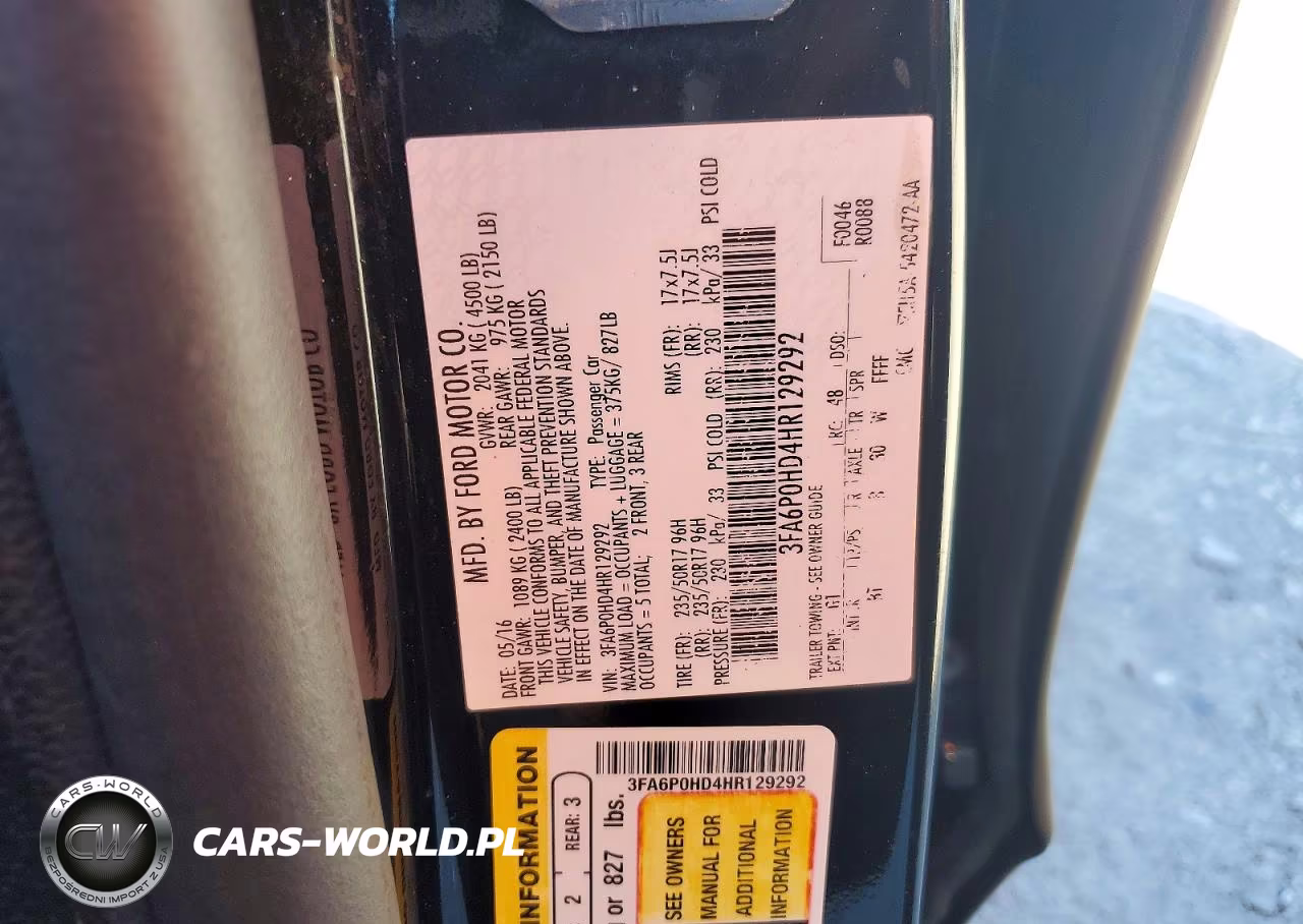 2017 Ford Fusion Se VIN:3FA6P0HD4HR129292 - 12