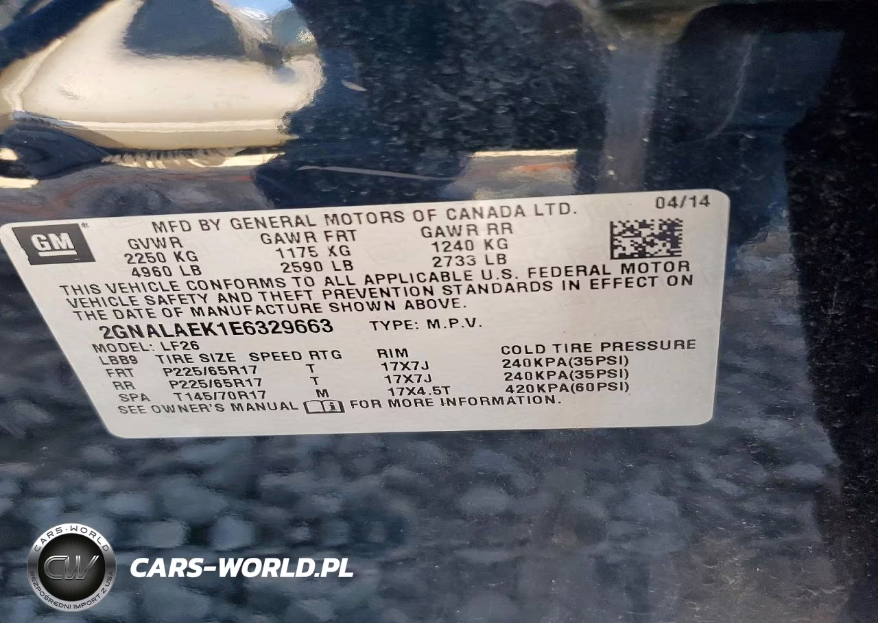 2014 Chevrolet Equinox Ls VIN:2GNALAEK1E6329663 - 13