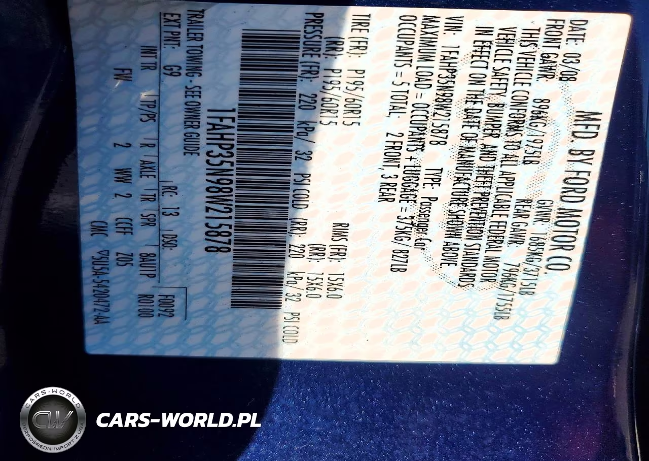 2008 Ford Focus Se VIN:1FAHP35N98W215878 - 12