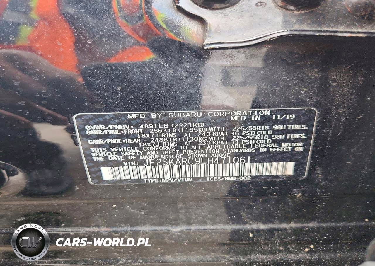 2020 Subaru Forester Sport VIN:JF2SKARC9LH471061 - 13