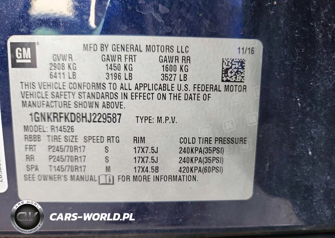 2017 Chevrolet Traverse Ls VIN:1GNKRFKD8HJ229587 - 12