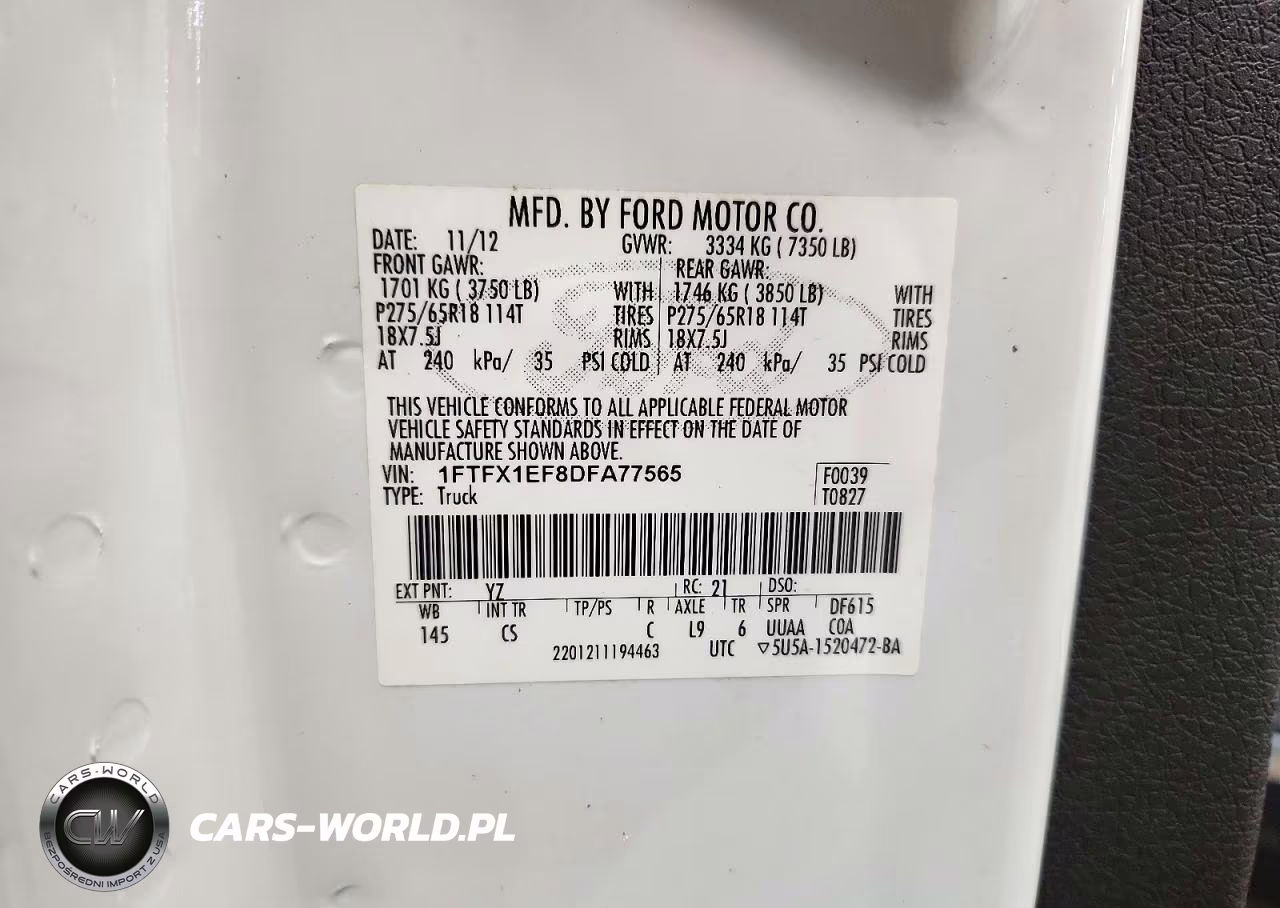 2013 Ford F150 Super Cab VIN:1FTFX1EF8DFA77565 - 12